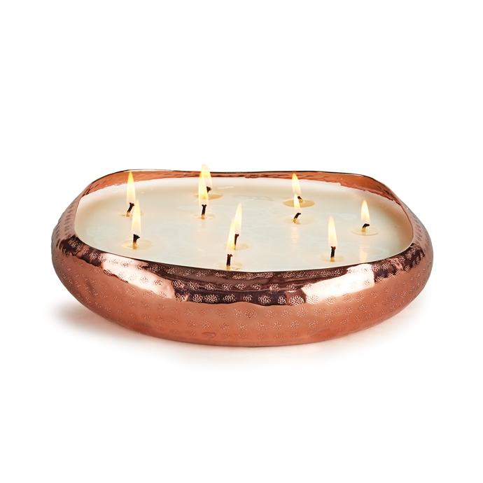 10-Wick Candle Tray, Rosegold