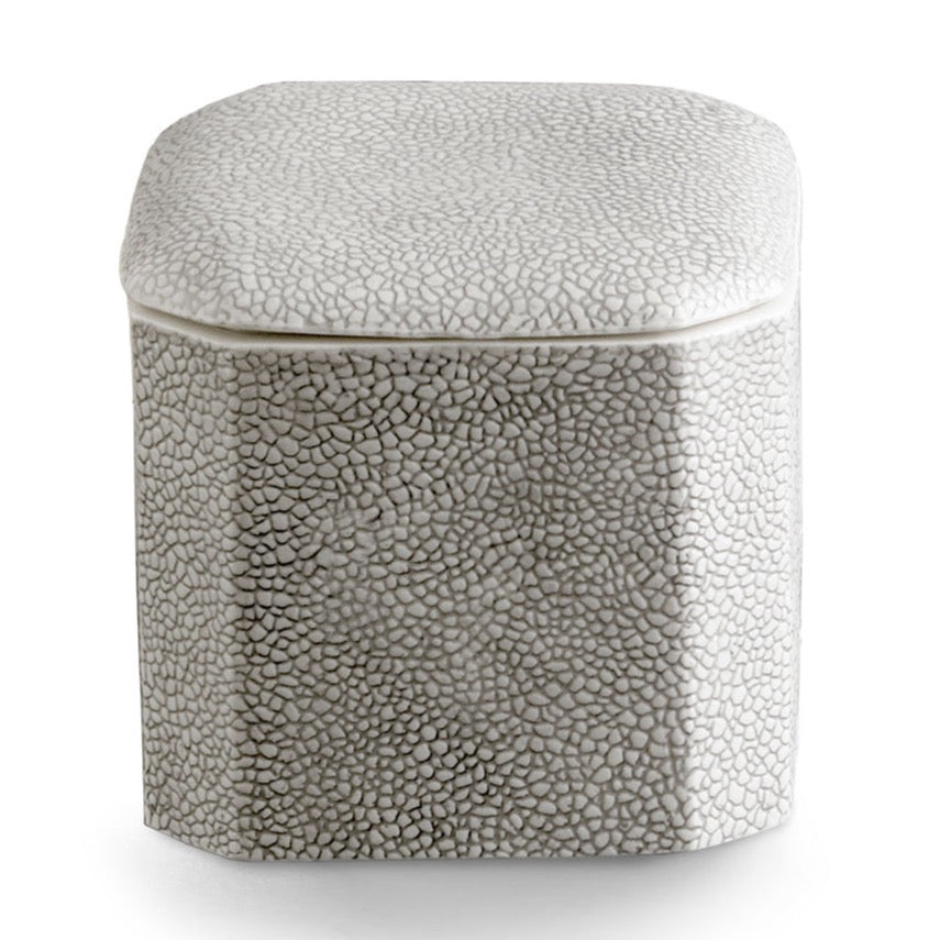 Shagreen Cotton Jar, Grey/ Unique