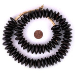 Black Kenya Bone Beads, Saucer
