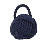 Rope Knot Doorstop, Blue