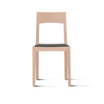 Teeo Leather Side Chair, Cream/ Shadow