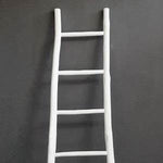 Teak Towel Ladder - White, 2 Sizes