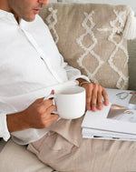 Speckled White Mugs, Set of 4