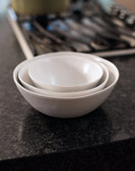 Speckled White Nested Serving Bowls, Set of 3