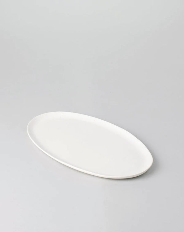 Speckled White Oval Serving Platter