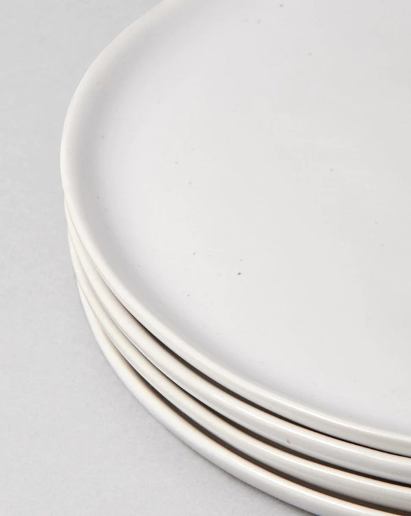 Speckled White Salad Plates, Set of 4