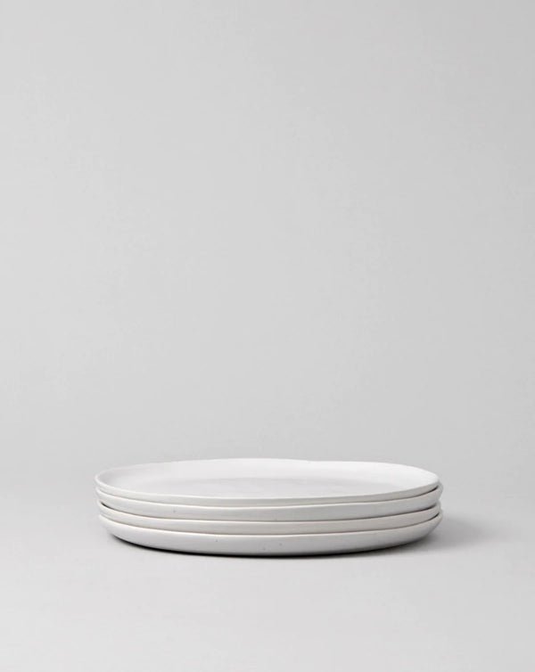 Speckled White Salad Plates, Set of 4