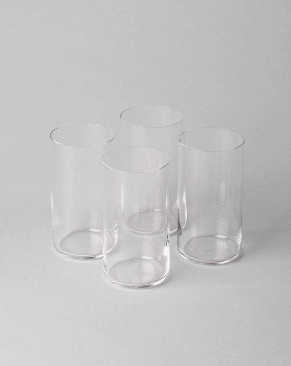Clear Tall Glasses, Set of 4