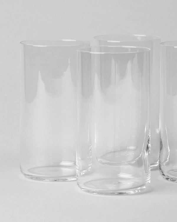 Clear Tall Glasses, Set of 4