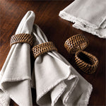 Burma Rattan Napkin Ring, Warm Brown