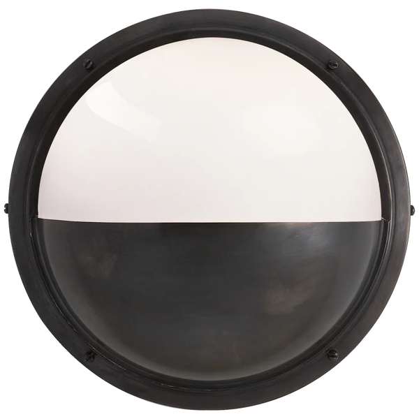 Pelham Moon Light, Bronze with White Glass