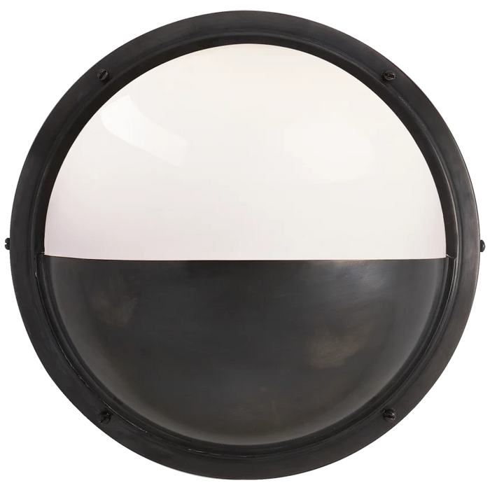 Pelham Moon Light, Bronze with White Glass