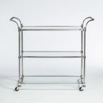 Wakefield Bar Cart, Polished Chrome