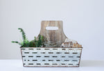 Metal & Wood Caddy with 9-Compartments