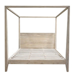 Reclaimed Teak Canopy Bed - Weathered, King & Queen