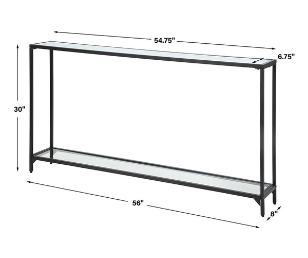 Accent Console Table, Black, 56"W x 30"H x 8"D