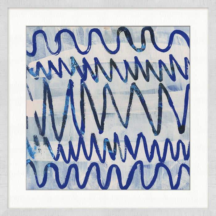 Symphony Blue Geometric 6, 21"W x 21"H