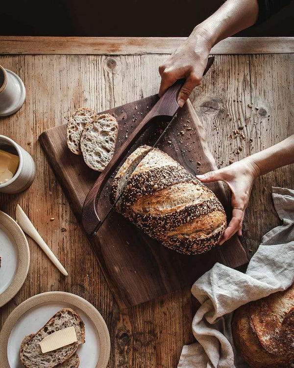 Walnut Board and Bow Set, Farmhouse Pottery