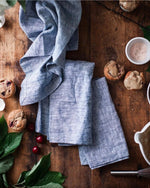 Washed Linen Napkins, Indigo
