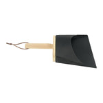 Beechwood Brush & Metal Dust Pan with Leather Straps