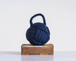 Rope Knot Doorstop, Blue
