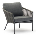 Yarrow Chair and Ottoman, Gray