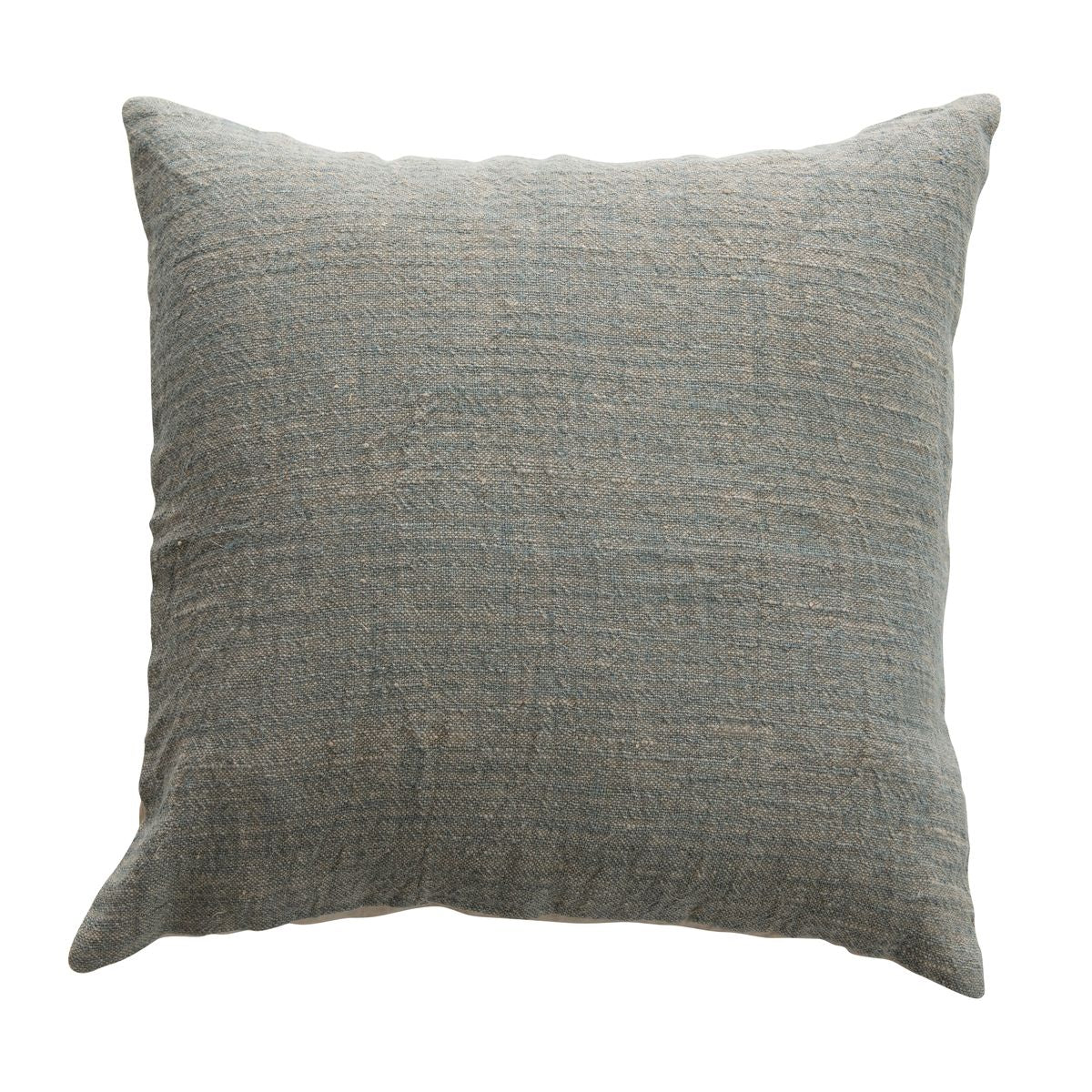 Square Cotton/Linen Pillow - Moss Green, 19" x 19"