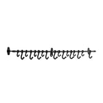 Forged Metal Wall Rod with 18 Hooks