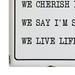 Wall Decor "In This House", 36"H x 20"L x 0.5"W