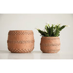 Cement Pot, Terra Cotta Color